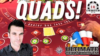 🔵 ULTIMATE TEXAS HOLD EM! QUADS!!!!!!!!!!!