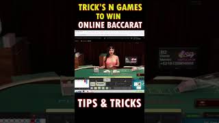 BACCARAT LIVE ONLINE STRATEGY #shorts #baccarat #strategy