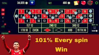 101% Every spin win 🥀 Roulette Strategy to Win..
