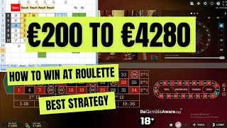 €200 to €4280 Playing VIP Roulette with My  Roulette Strategy