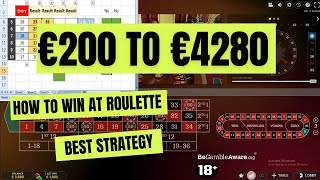 €200 to €4280 Playing VIP Roulette with My Roulette Strategy
