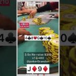 J9 s – fake bluff – #pokerbrandon #poker #povpoker #aa #kk #pokerstrategy #qq #jj #pokerb