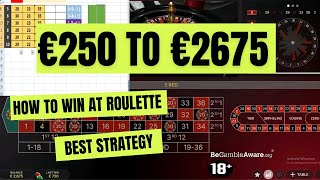 €250 to €2675 Playing Speed Roulette with My Roulette Strategy