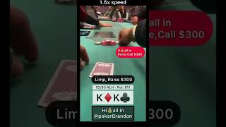 KK o – trap  – #pokerbrandon #poker #pokerstrategy  #pokerreels #pokertips #AA  #bluff #aces #Kk