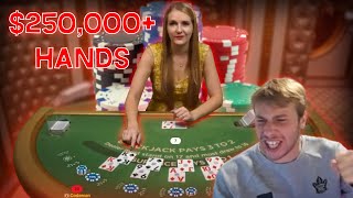 $250,000+ BLACKJACK HANDS ON PRIVATE TABLE!