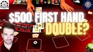 🔴BLACKJACK! 💥$500 FIRST HAND DOUBLE DOWN! 📢NEW VIDEO DAILY!