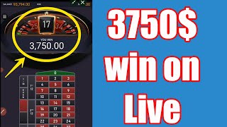 3750 $ Win On This Trick | Roulette Strategy to Win | Roulette Strategy | Roulette Win