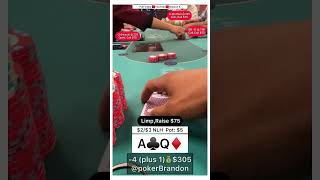 AQ on- 3bet 4 ways – #pokerbrandon #poker #povpoker #aa #kk #pokerstrategy #qq #jj #pokerb #pokerblu