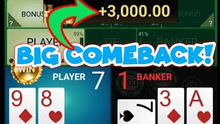 BACCARAT SESSION: FROM 3K TO 9K | A COMEBACK WIN IN BACCARAT