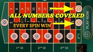 LIVE ROULETTE || ALL Numbers Covered || Every Spin Win