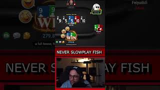 NEVER slowplay the FISHESES! TAUREN DANCE? #ggpoker #pokerstrategy #shorts #poker