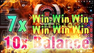 10x Starting Balance 🔥 BIG Win at LIVE Roulette 🔥 Online Roulette Strategy