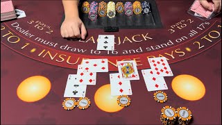 BLACKJACK $250,000 BUY IN! INSANE $100,000 DOUBLE DOWN BET!