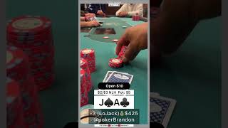 JA o – easy fold – #pokerbrandon #poker #povpoker #aa #kk #pokerstrategy #qq #jj #pokerb