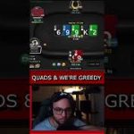 QUADS! Can we get it ALL?? #ggpoker #pokerstrategy #shorts #poker