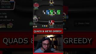 QUADS! Can we get it ALL?? #ggpoker #pokerstrategy #shorts #poker