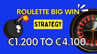 Roulette Strategy | Evolution Gaming Auto Roulette | €1200 to  €4100