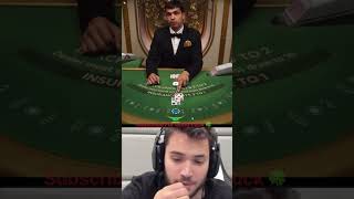 Adin Ross Goes All In And Wins On Blackjack!!!! #casino #gambling #gamblingclips #onlinecasino