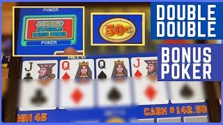Watch Single Hand Video Poker Strategy 50 CENT DOUBLE DOUBLE BONUS POKER – try big wins & jackpots.