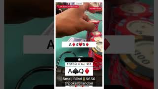 AQ o – fast play – #pokerbrandon #poker #povpoker #aa #kk #pokerstrategy #qq #jj #bluff #flop