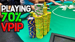 DRUNK PLAYER KEEPS GIVING ME MONEY! Playin EVERY HAND! C2B Poker Vlog Ep. 162