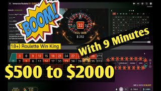 $500 to $2000 Biggest Winning Roulette Strategy System | Roulette Strategy