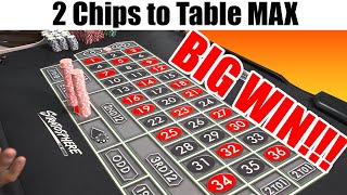I went from 2 Chips to Table Max on Roulette