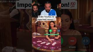 Drake Teaches An Important Lesson On Blackjack! #drake #bigwin #blackjack #casino