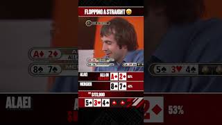 Flopping A Straight VS A Huge Draw From Jason Mercier 🥳 #BigGame #JasonMercier