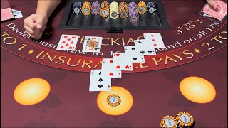 Blackjack | $100,000 Buy In | THRILLING High Limit Blackjack Session! Huge Bets & Risky Decisions!
