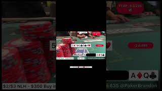 AQ o – nit – #pokerbrandon #poker #povpoker #aa #kk #pokerstrategy #qq #jj #bluff #flop #fights