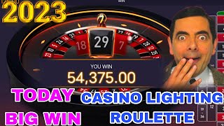 CASINO LIGHTING ROULETTE STRATEGY | HOW TO ONLINE EARNING GAME | TODAY BIG WIN CASINO ROULETTE 2023