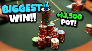 MY BIGGEST WIN IN 2023!! SET OVER SET $2500 POT!! | Poker Vlog #194