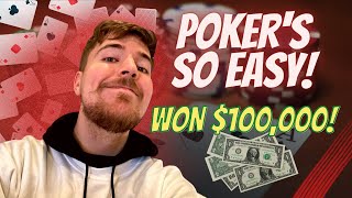 WATCH: MrBeast’s Incredible Poker Strategy to Win BIG – How He Took Home $110K!