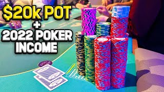 $20k POT LEADS TO MY BIGGEST… 2022 Poker Income | C2B Poker Vlog EP. 164