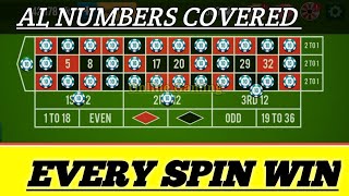 EVERY SPIN WIN 🌷🌷 | ALL NUMBERS COVERED | Roulette Strategy To Win | Roulette Tricks