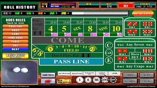 I made over $1000 playing hyperpress regression strategy on casino bubble craps (Part 1)