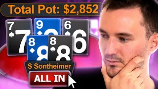 All-In With A STRAIGHT FLUSH Draw! [High Stakes Poker Session]