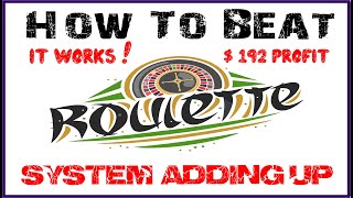 System ADDING UP – I won $ 193 with this roulette system – Winning strategy – How to win on roulette