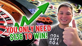 Small Bankroll: You ONLY Need $136 To Profit With This Roulette Strategy! (VERY EASY)