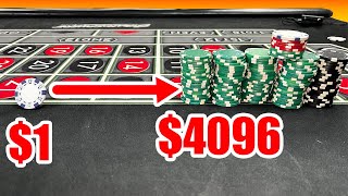 Going from $1 to $4096 on Roulette