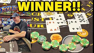 Blackjack! Finally! Big Hand Takes Her Down!!  [Basic Strategy in a Las Vegas Casino]