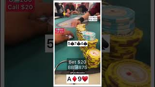 A9 o – bluffer – #pokerbrandon #poker #povpoker #aa #kk #pokerstrategy #qq #jj #bluff #flop #fights