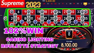 CASINO LIGHTING ROULETTE STRATEGY 102%WIN CASINO ROULETTE GAME TODAY BIG WIN CASINO ROULETTE GAME 🎯🎮