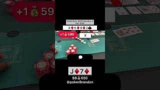 J7 s -six way limp – #pokerbrandon #poker #pokerstrategy  #pokerreels #pokertips #AA  #bluff #aces