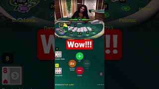 Blackjack Online – Got Trips Huge Blackjack Win Dealer Had Vibes #shorts #short #shortvideo #wow