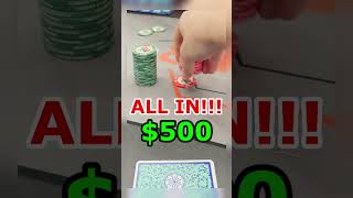 $1000 LUCKIEST HAND EVER!! #shorts #poker