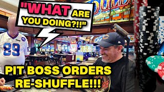 Blackjack – Pit Boss Orders Re-Shuffle Mid Shoe 😱!!!