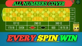 ALL NUMBERS COVER ROULETTE 💪| Every Spin Win | Roulette Strategy To Win | Roulette Tricks