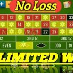 NO LOSS UNLIMITED WIN 🌹| Roulette Strategy To Win | Roulette Tricks